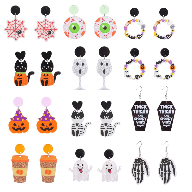 pumpkin arylic earrings NH10030533
