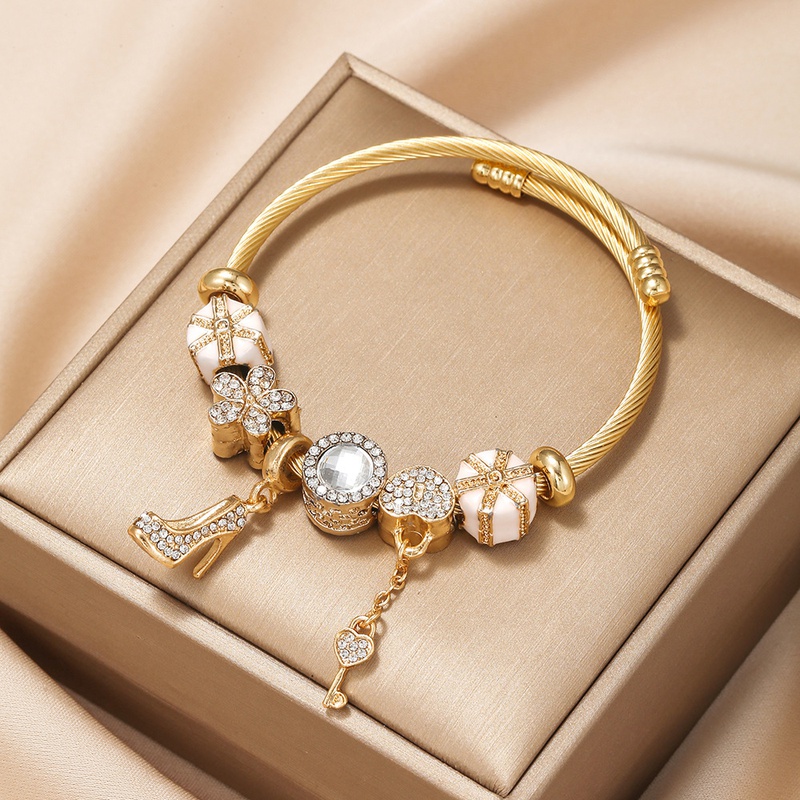 stainless steel gold plated bracelet NH10093709