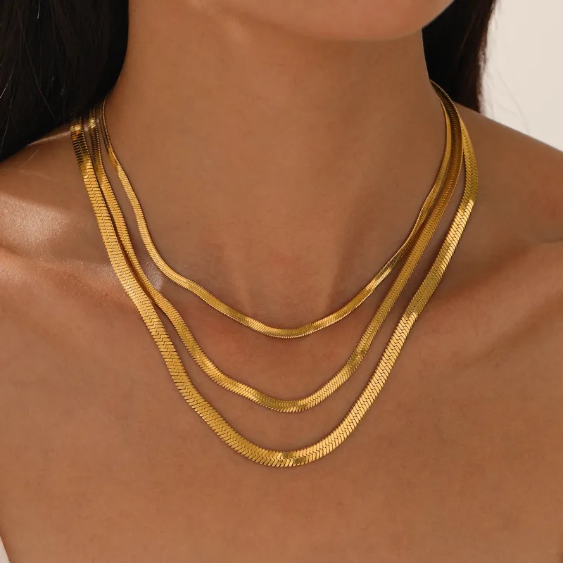 Geometric Stainless Steel Necklace Chain NH10126331