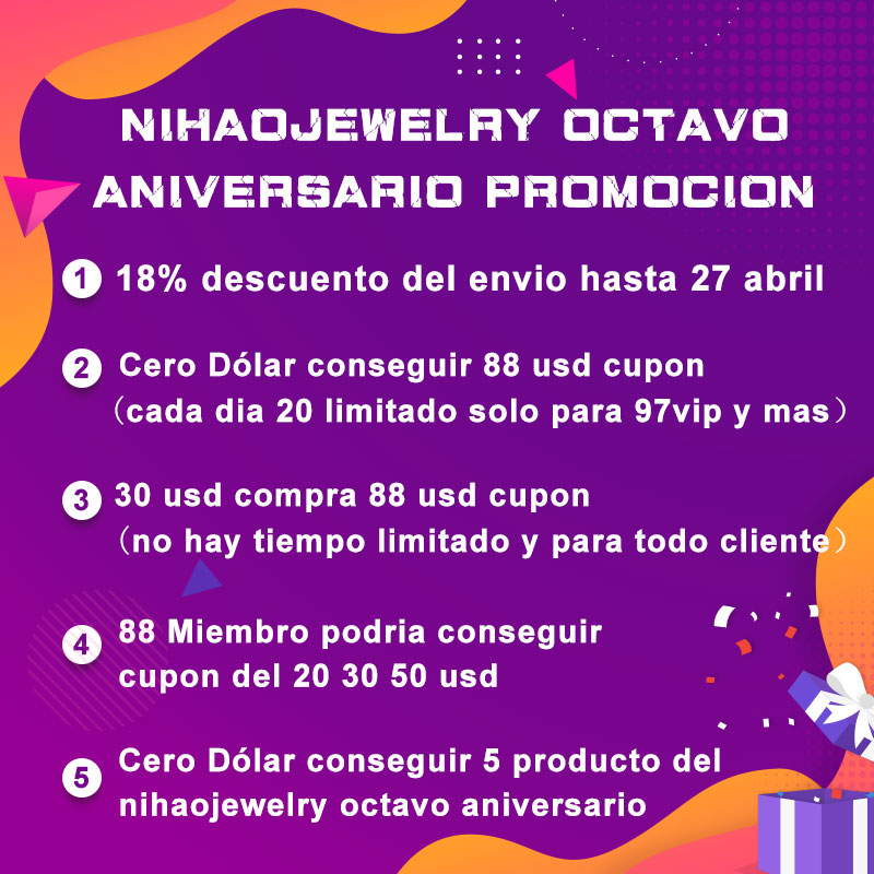 Promoción del octavo aniversario de Nihaojewelry