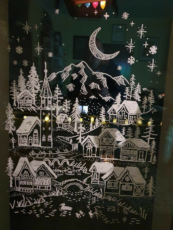 Dibujos de ventanas de Navidad
