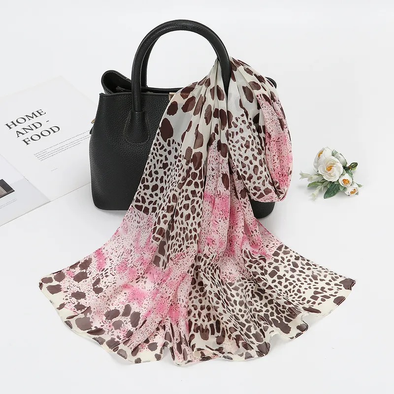 Womens Fashion Leopard Chiffon scarf NH10130903