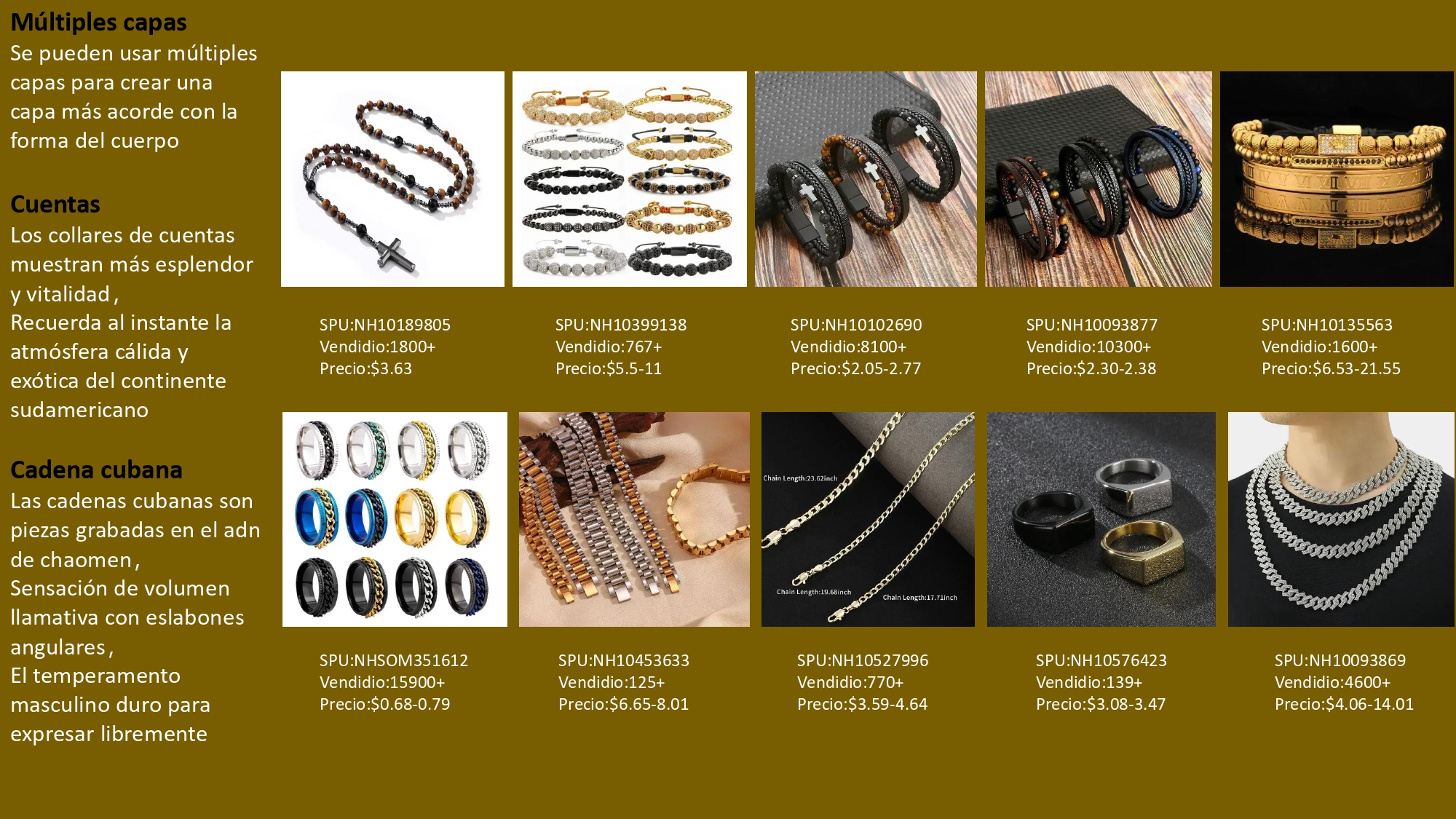 Explore Nihaojewelry para descubrir productos de joyería para hombres de más calidad a precios increíbles.