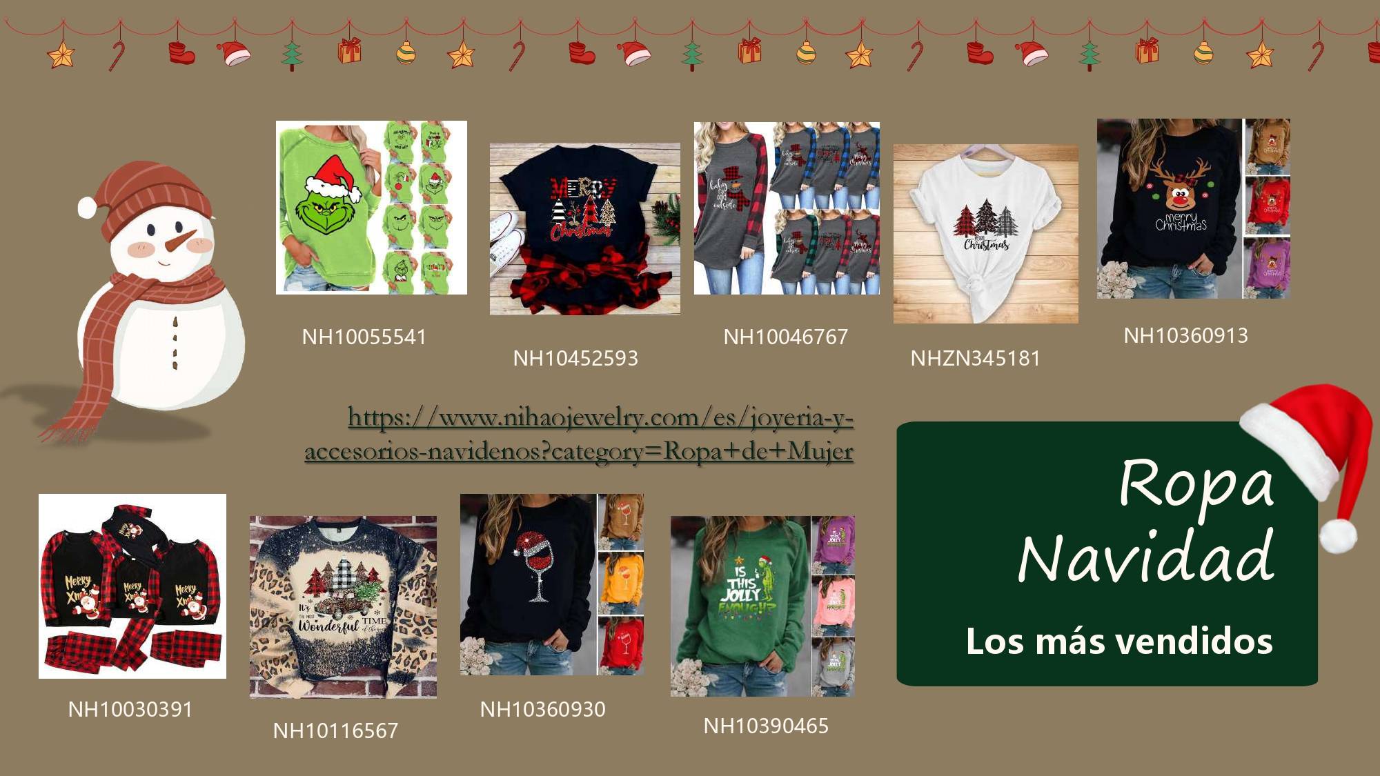  Colección de ropa de Navidad de Nihaojewelry. 