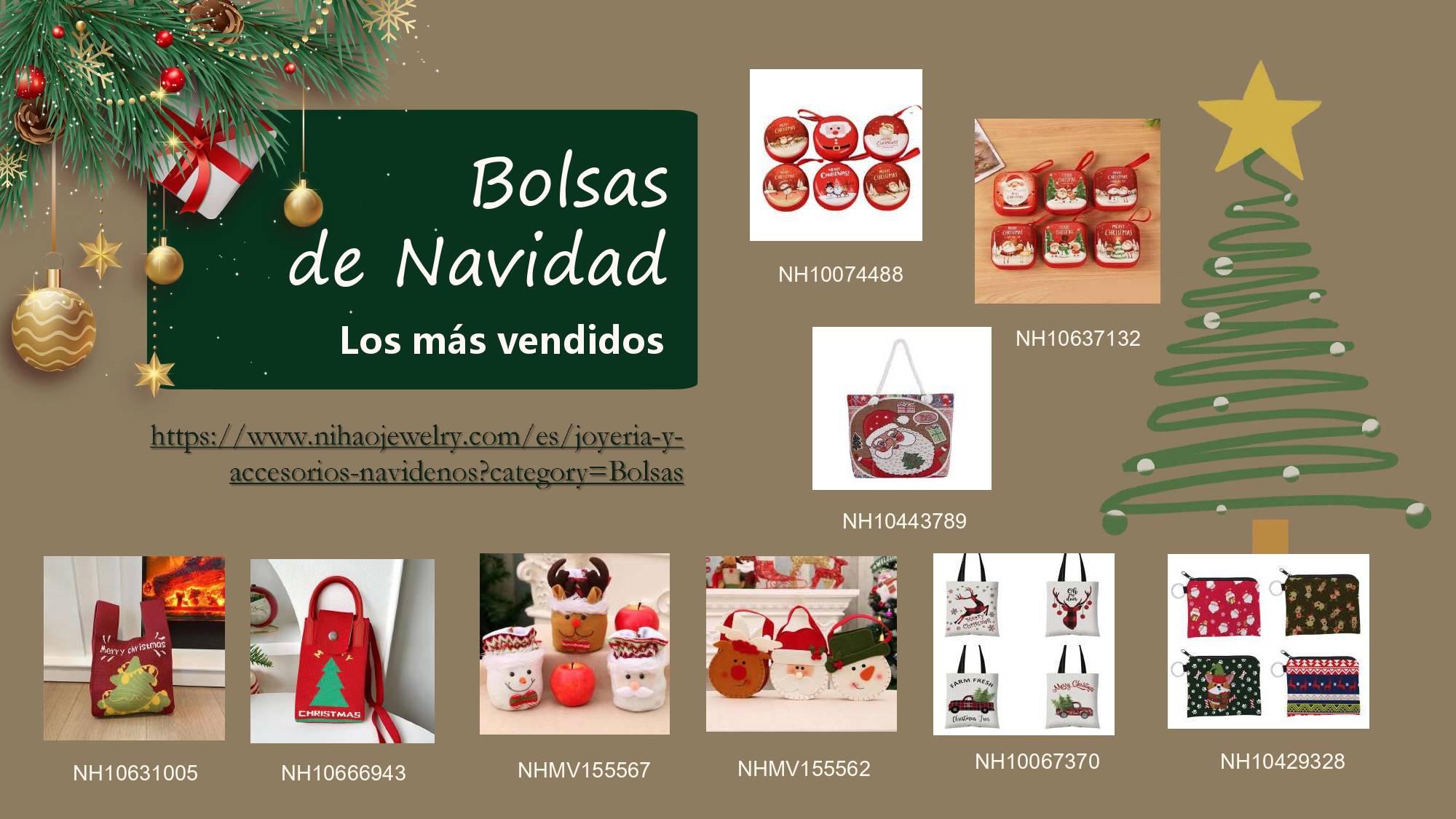 Bolsas de Navidad de Nihaojewelry