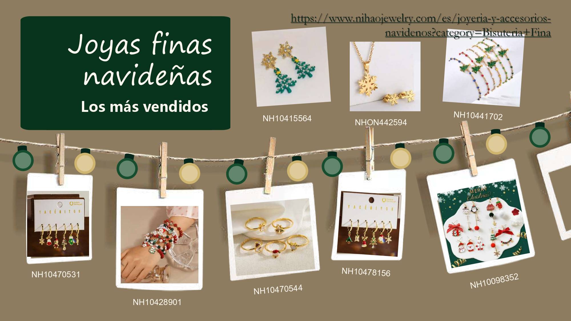 la colección navideña de joyería fina de Nihaojewelry es una visita obligada