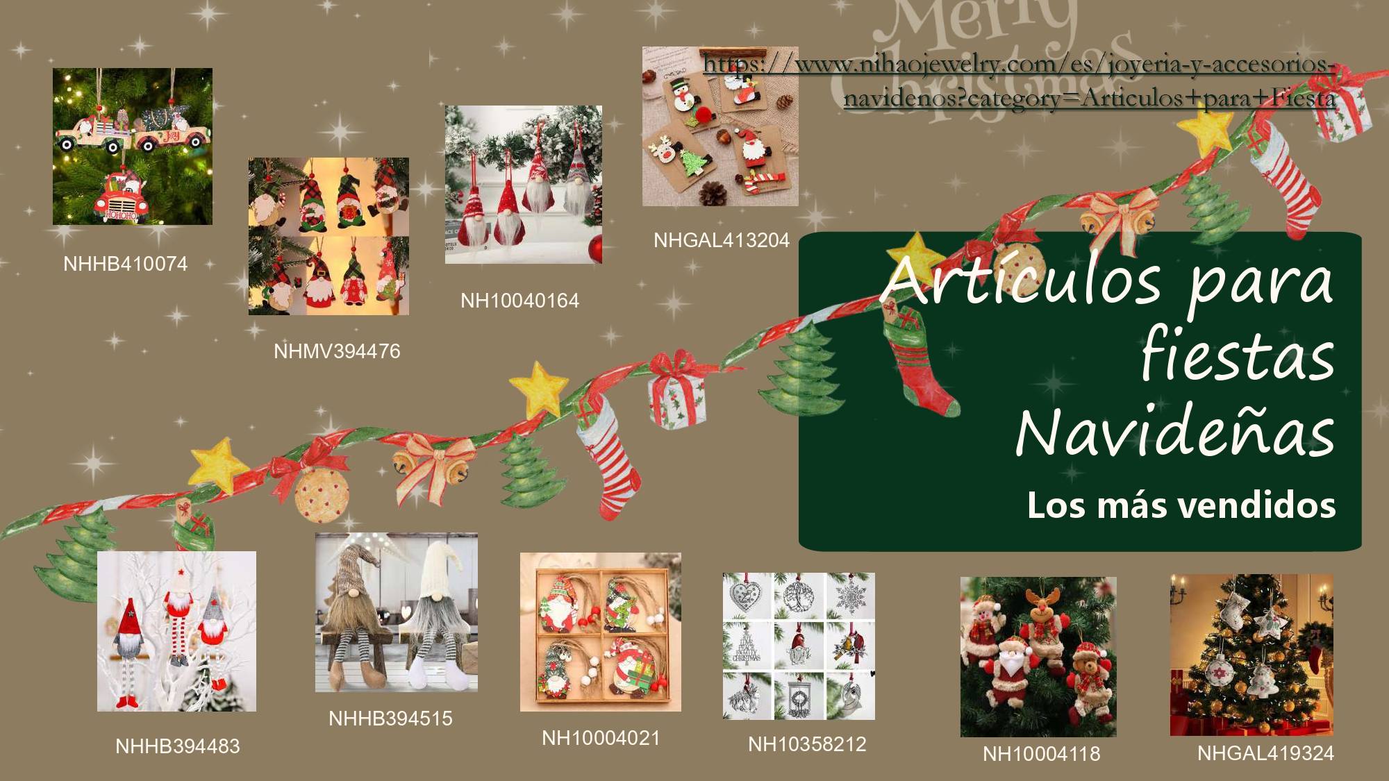 Organiza la celebración navideña definitiva con la colección de artículos para fiestas de Navidad de Nihaojewelry. 