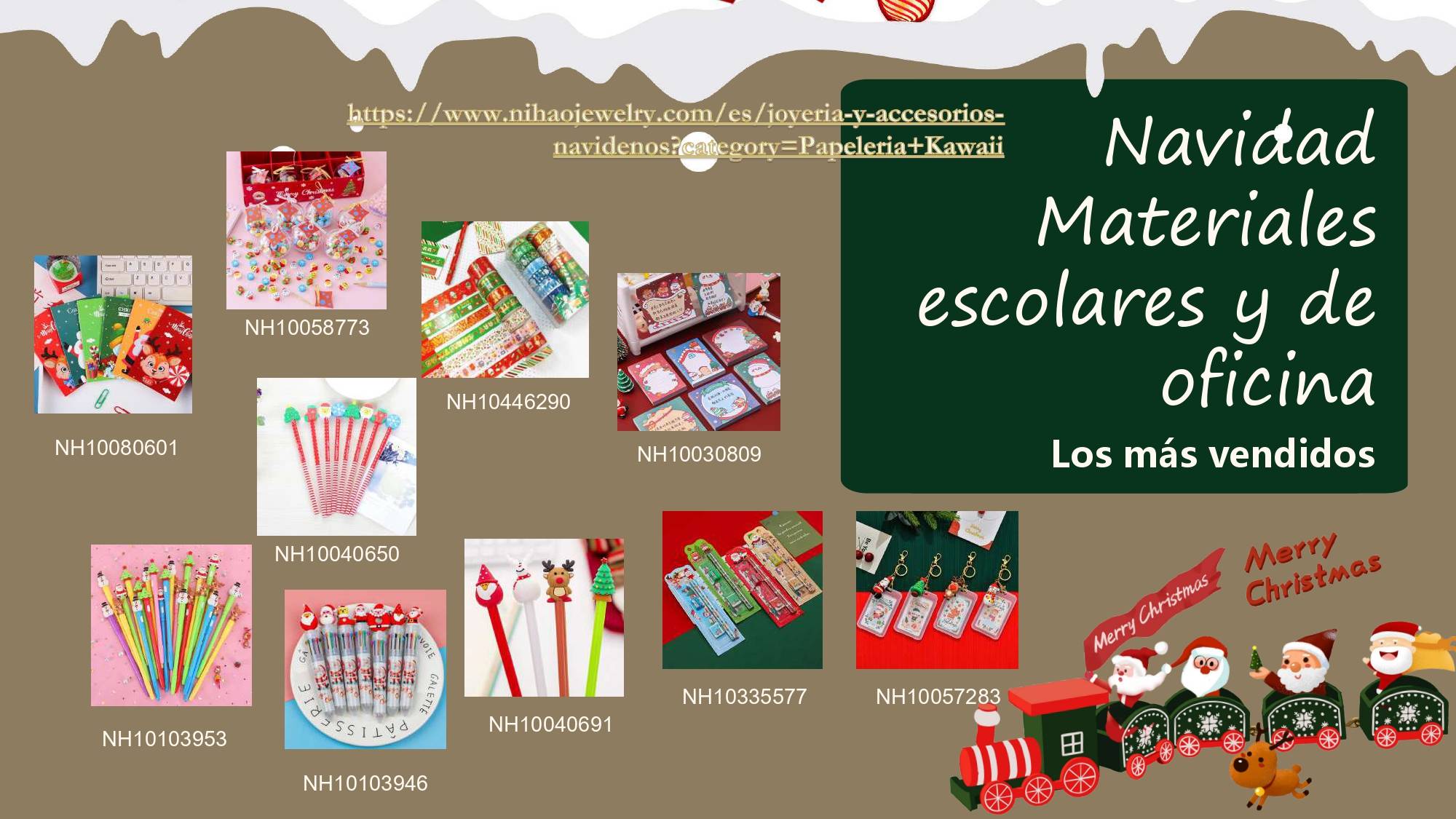 Nihaojewelry's Material escolar y de oficina para Navidad te tiene cubierto.