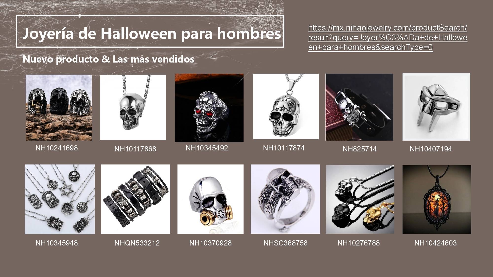 abastecerse de Halloween Joyería para hombres