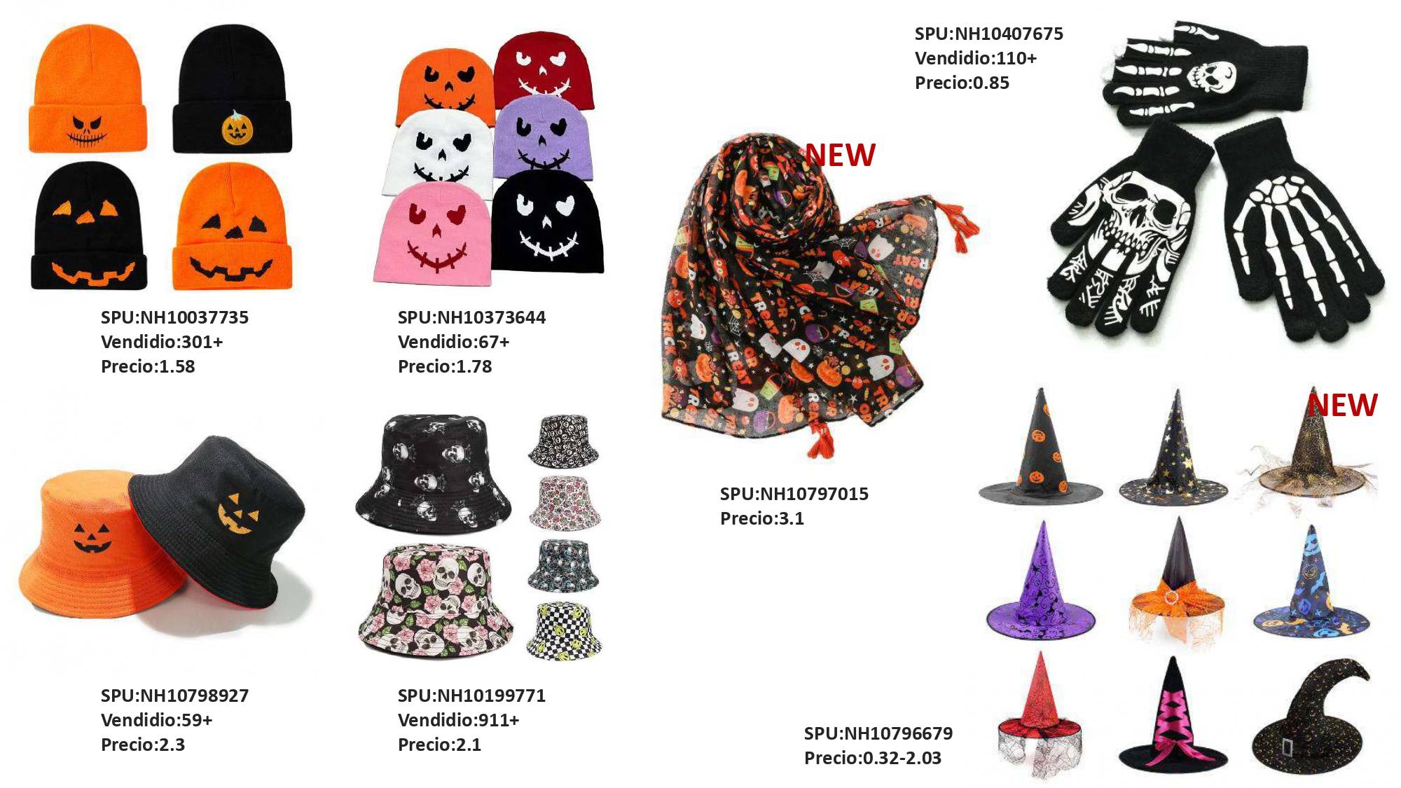 encuentra el gorro y la bufanda de halloween perfectos para completar tu espeluznante conjunto. 