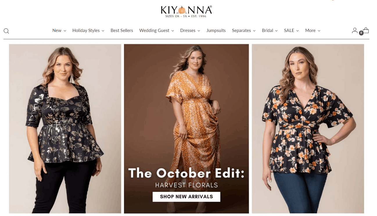 Ropa al por mayor: este proveedor de ropa de talla grande, Kiyonna Clothing, es conocido por ofrecer una elegante línea de diseños de ropa para deleitar al cliente con curvas.