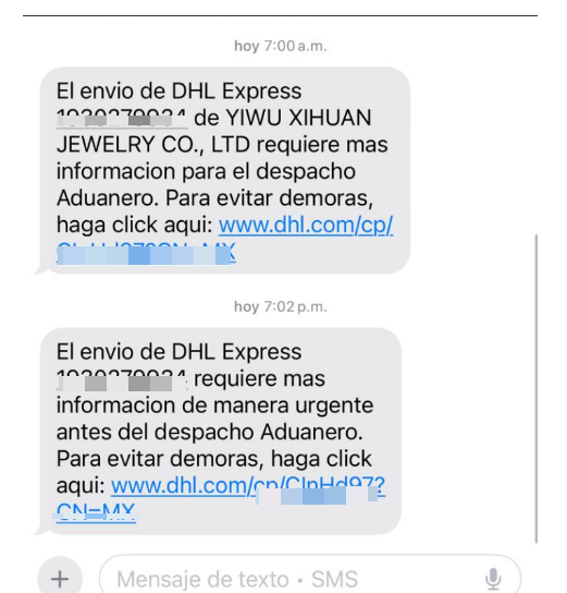 Si escoges el envío por DHL, ten en cuenta que después de 1 o 2 días de haberse enviado tu paquete, DHL te pedirá algunos datos para enviar tu pedido sin problemas.