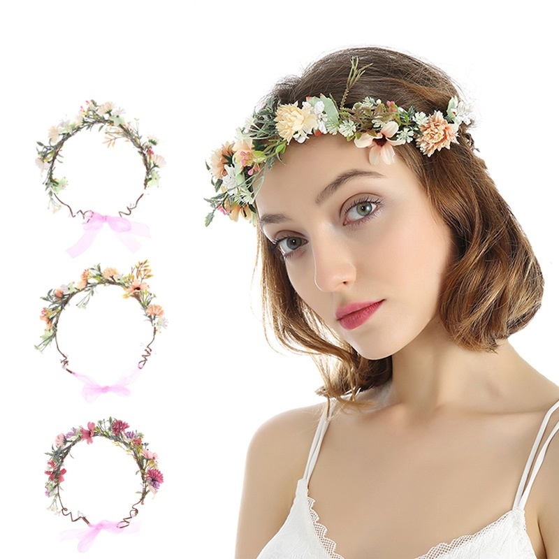 bridal headband flower wreath for wedding NHJAY580175