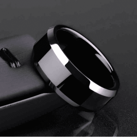 Black titanium ring.