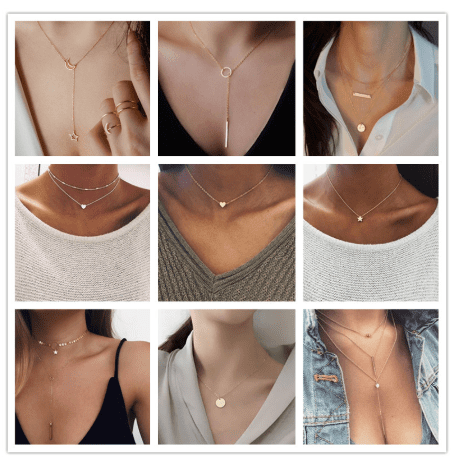 Alloy necklaces.