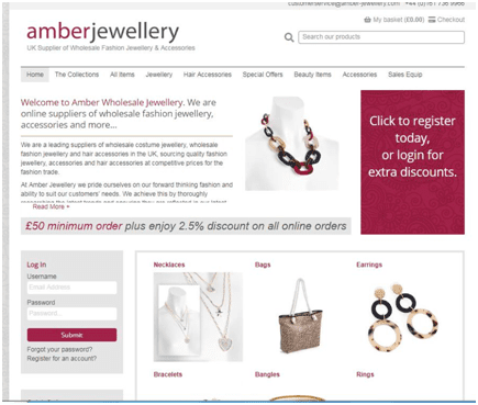 Amber Wholesale Jewelry Homepage