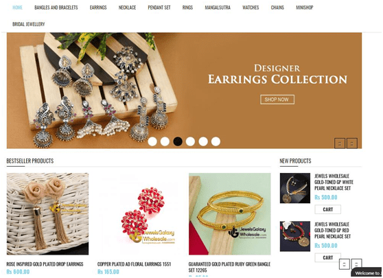 Wholesale Jewelry Store Homepage