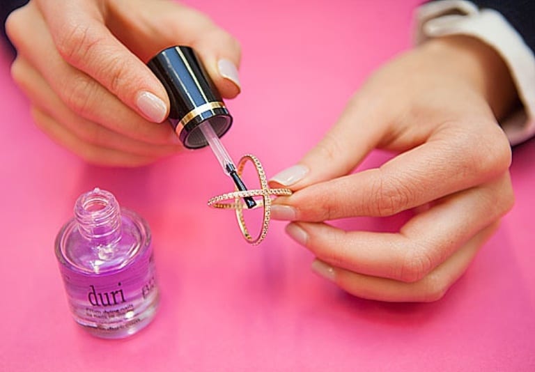 apply clear nail polish