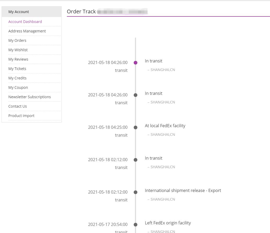 detailed tracking info pc