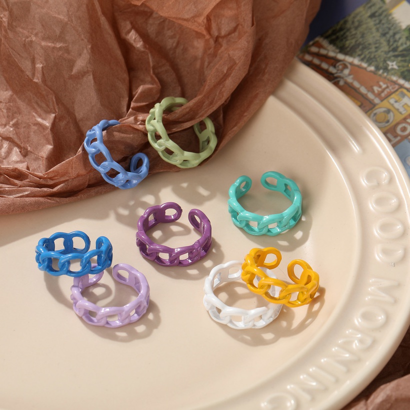 Hollow Candy Color Twist Bracelet Ring