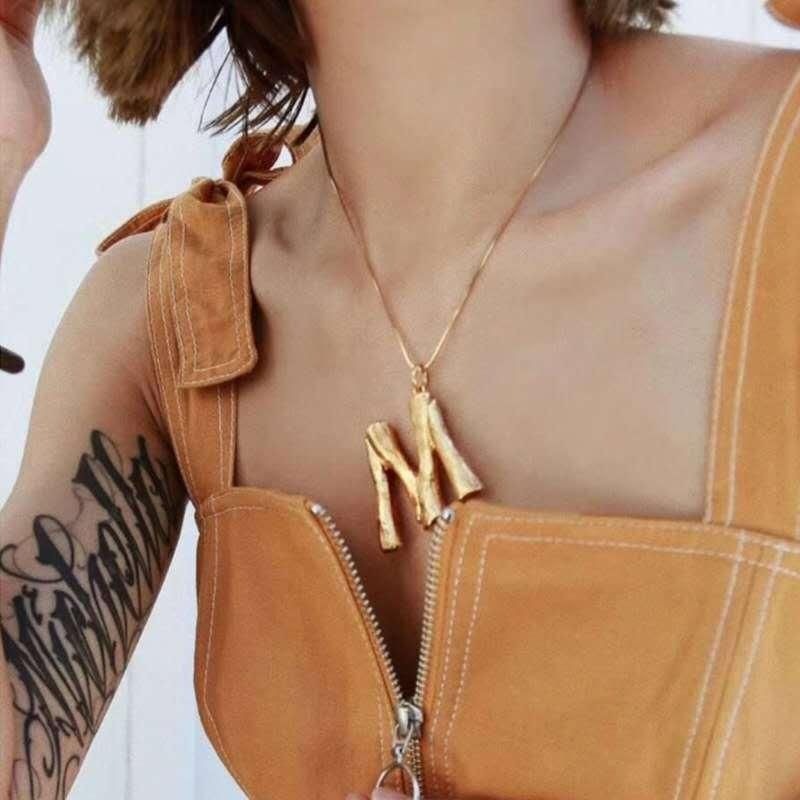 letter m necklace