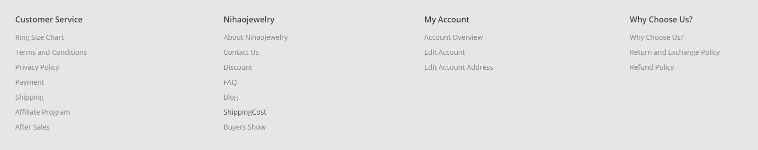 nihaojewelry footer content example