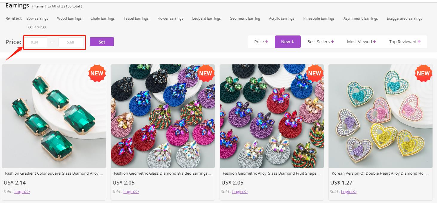 Nihao earrings price range