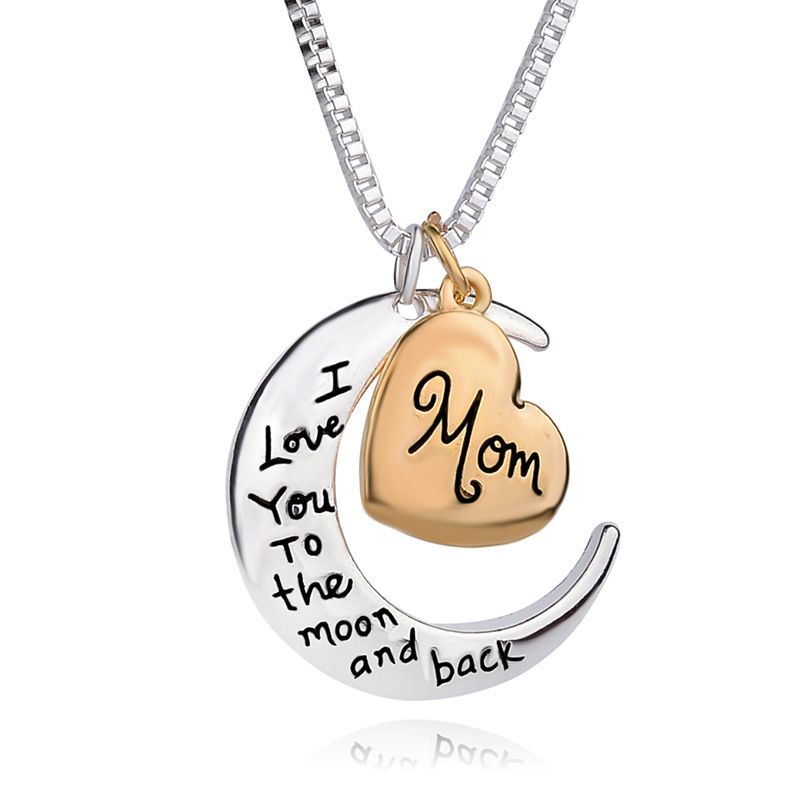 i love you to the moom and back mom necklace NHCU232139