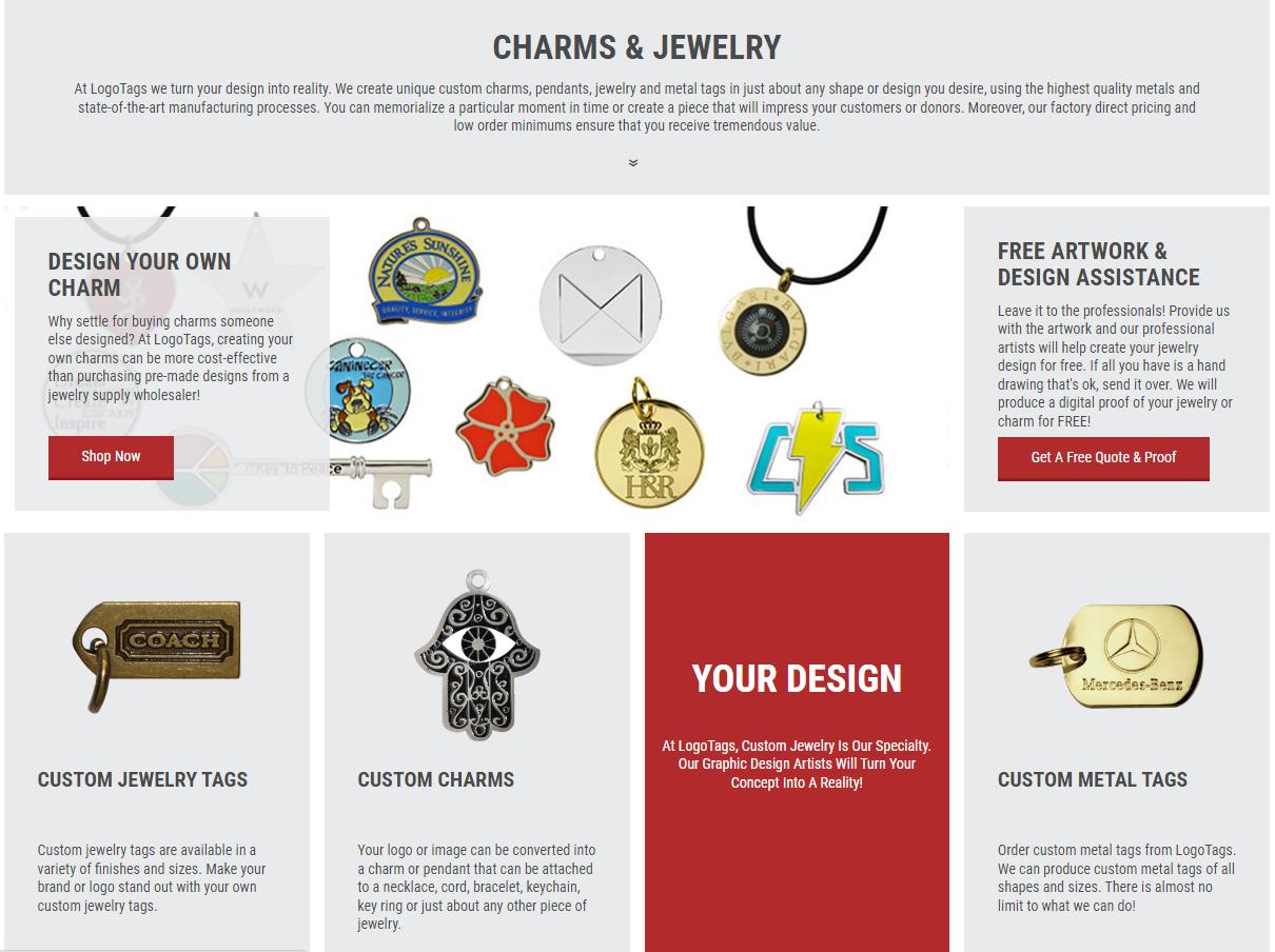 logotags custom jewelry wholesale