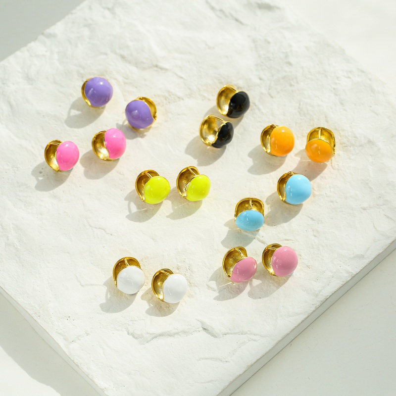 enamel earrings colorful NH818965