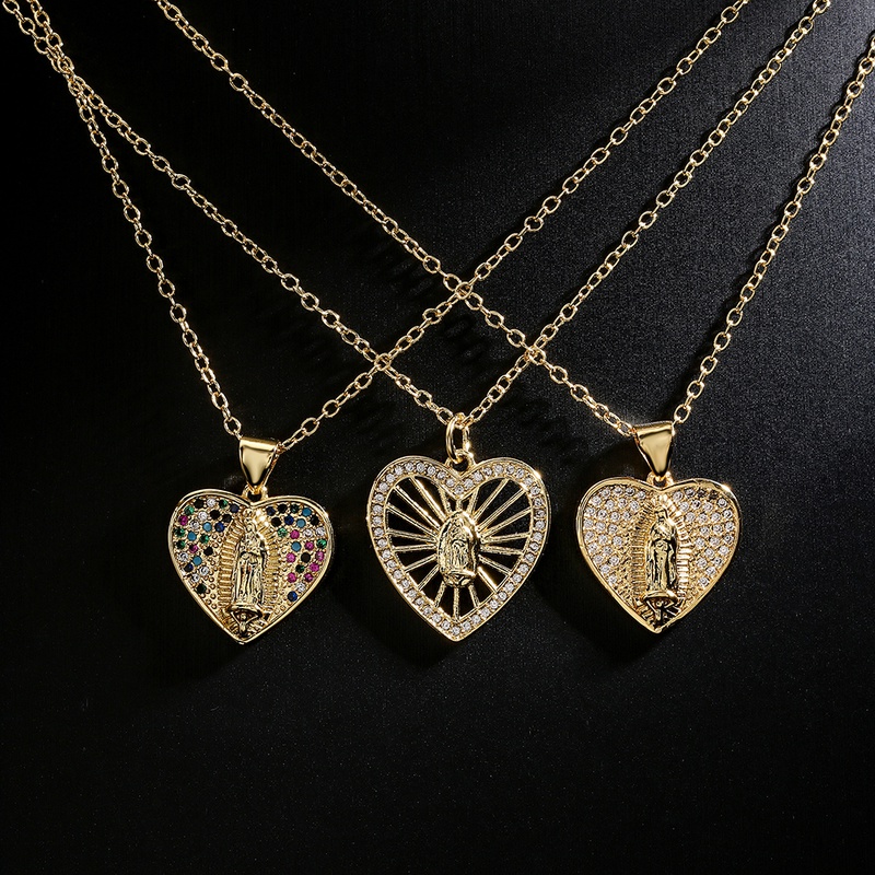 zircon heart religious jewelry NH810757
