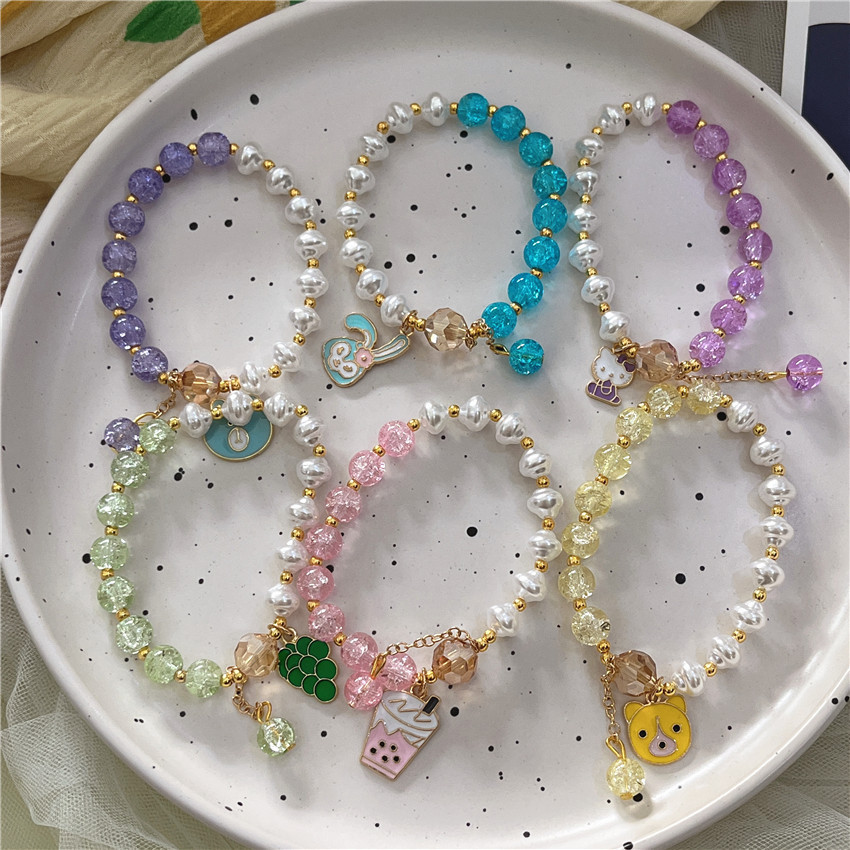 colorful beaded pearl bracelets