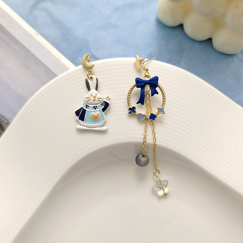 Nihaojewelry new arrival cute bow cat earrings