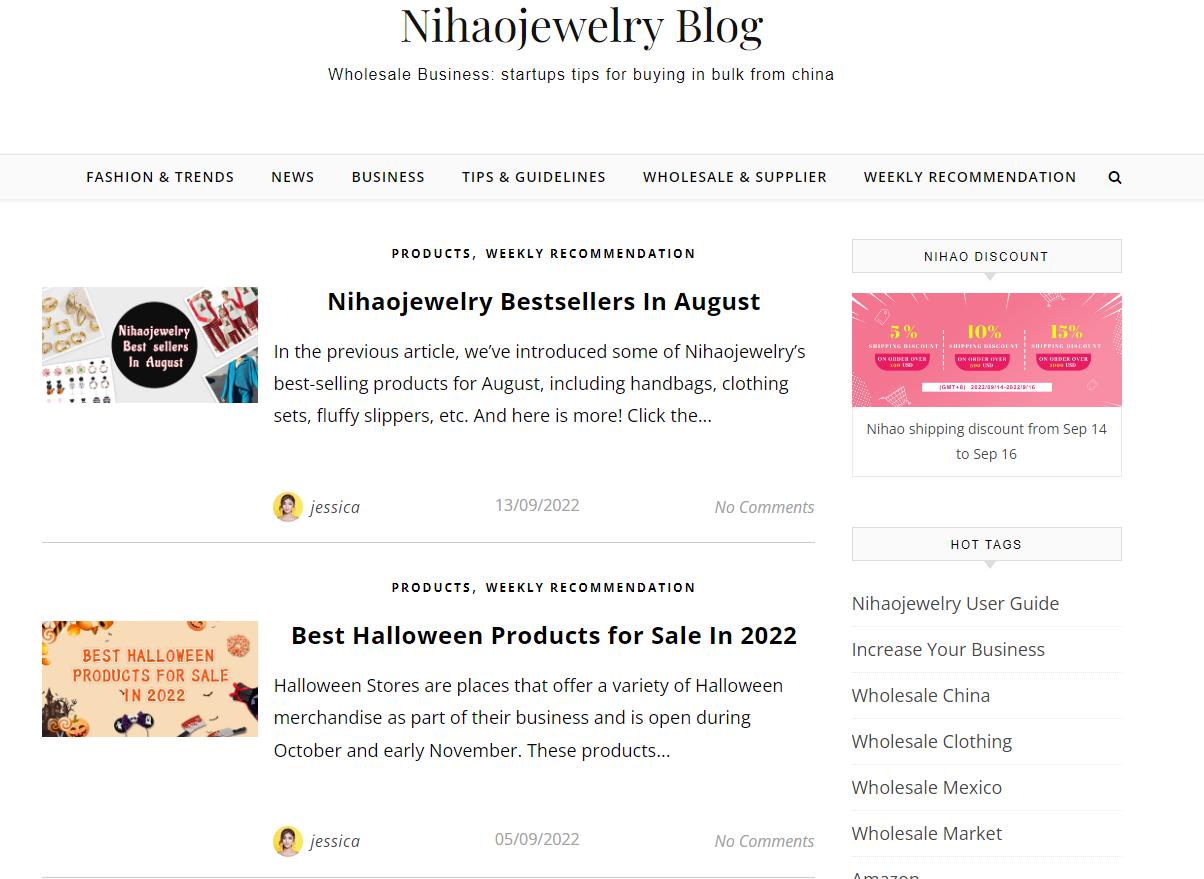 Nihaojewelry weekly recommendation list