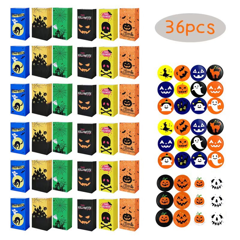 halloween pumpkin skull pvc gift sticker NH10005025