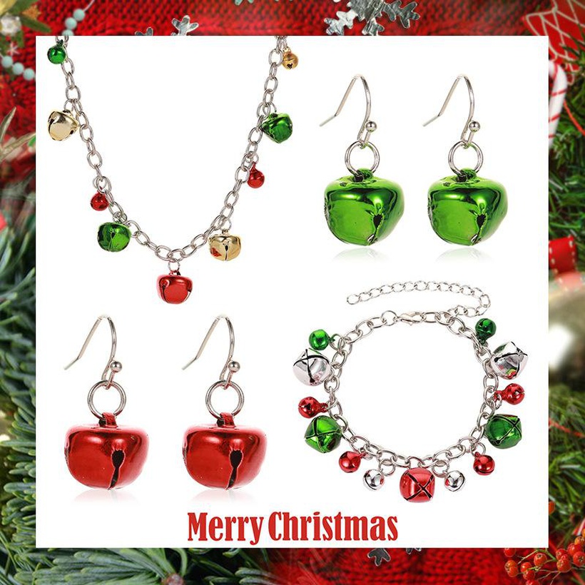Christmas bell necklace bracelets NHDP152483