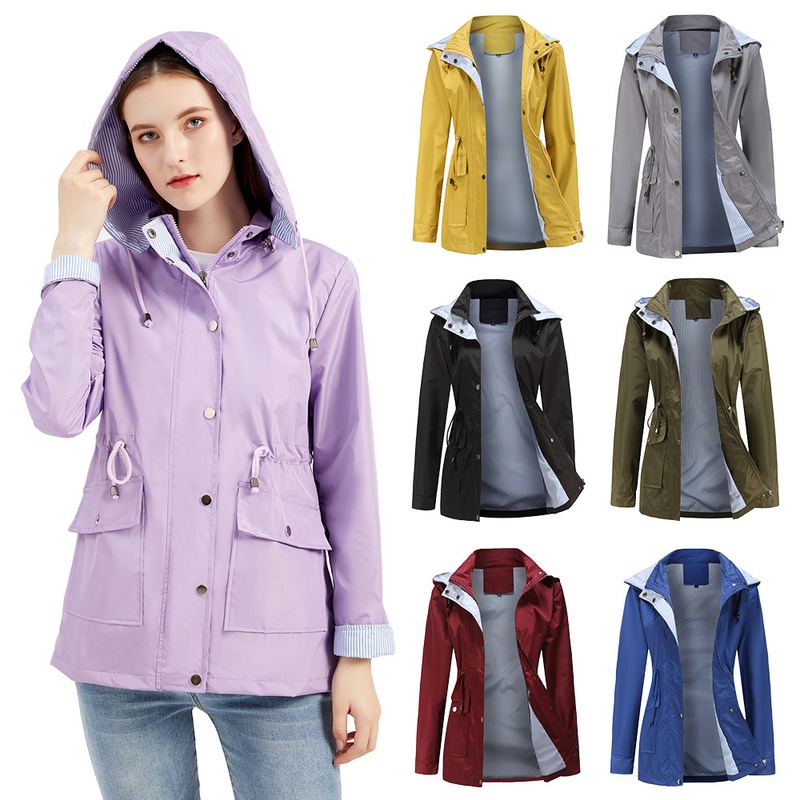 basic solid color zipper coat NH10065257