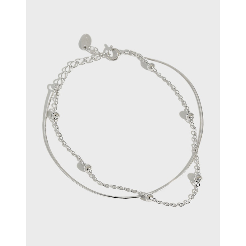 sterling silver bone chain bracelet NHFH471925