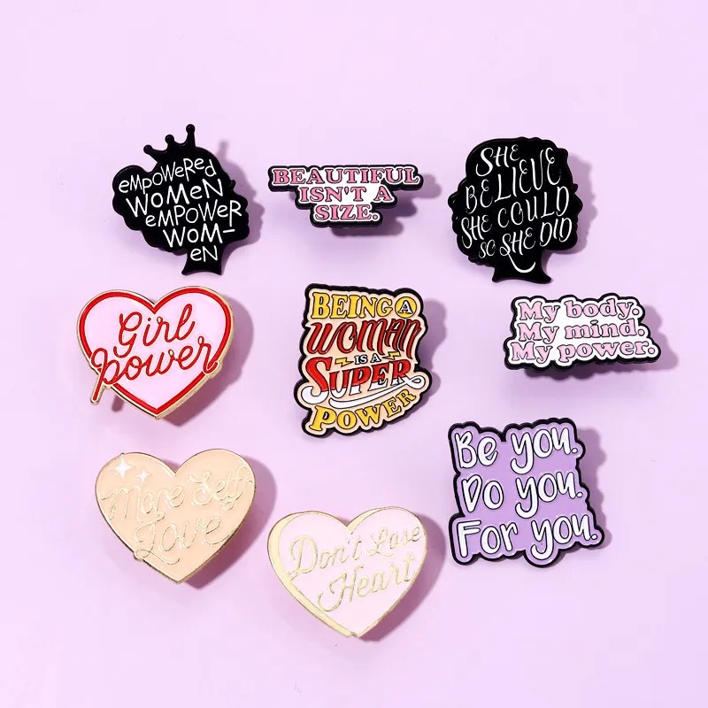 Fashion Letter Heart Shape Alloy brooches