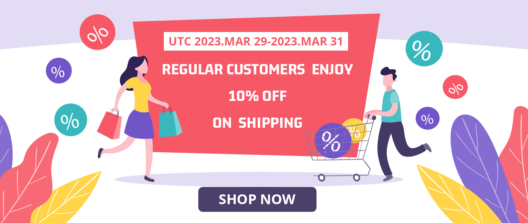 10% off on shipping