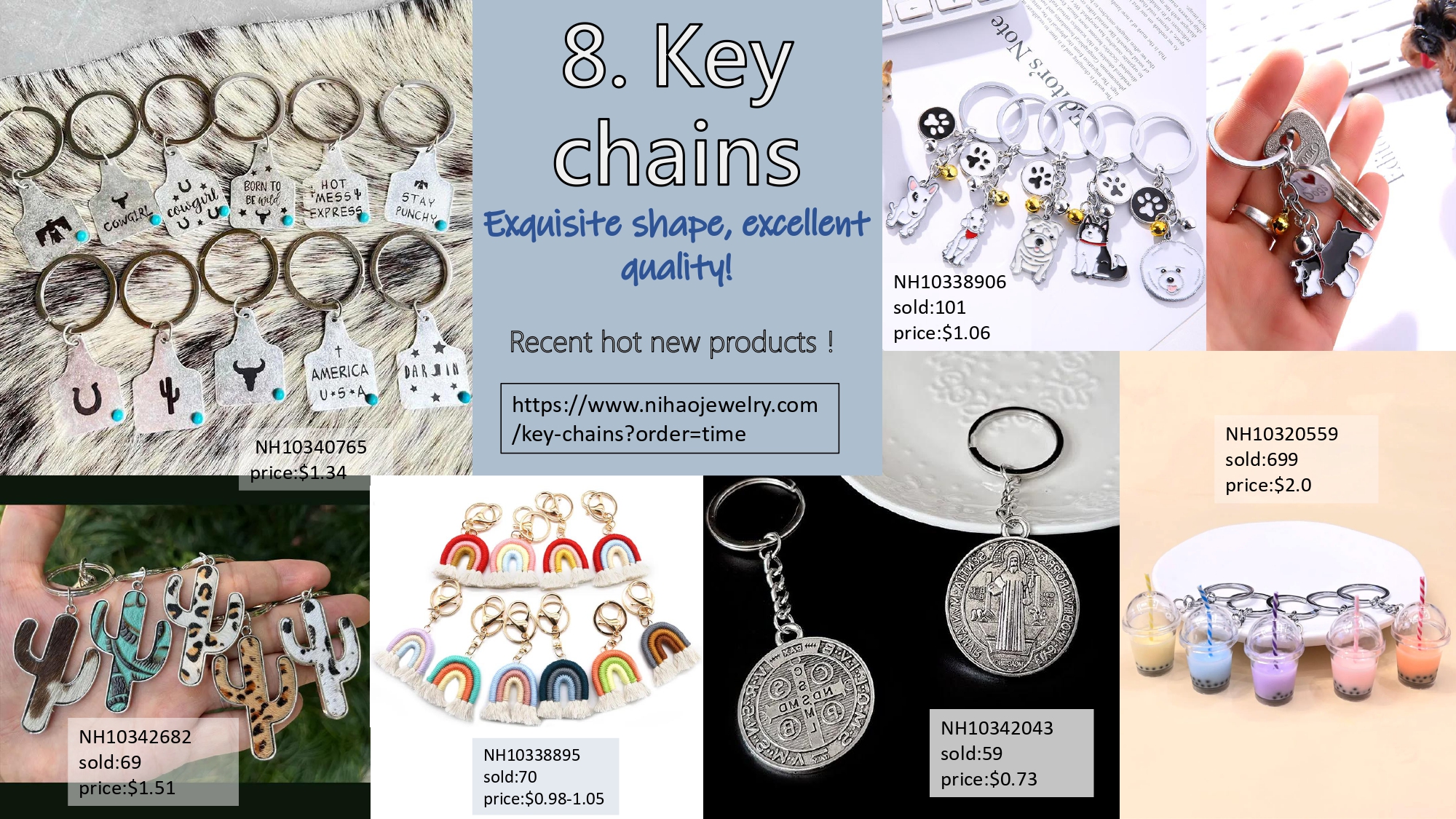 Wholesale Keychains and wholesale keyrings online from Nihaojewelry.