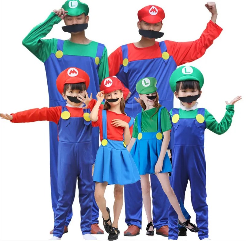 Kid'S Women's Men'S Halloween Costumes Cartoon Style Color Block Stage Costume Props