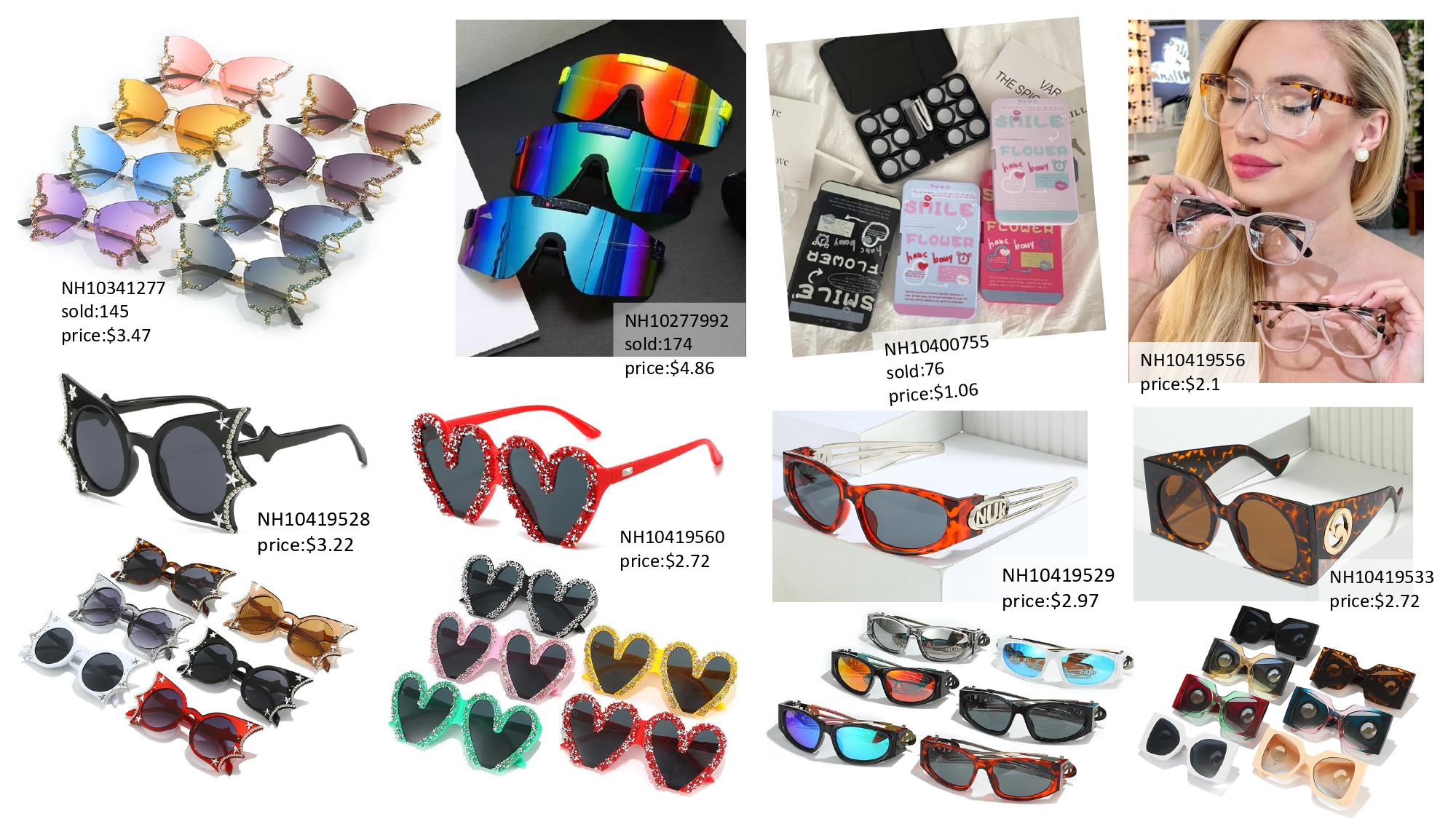 Get the latest wholesale sunglasses for resale online at Nihaojewelry. 