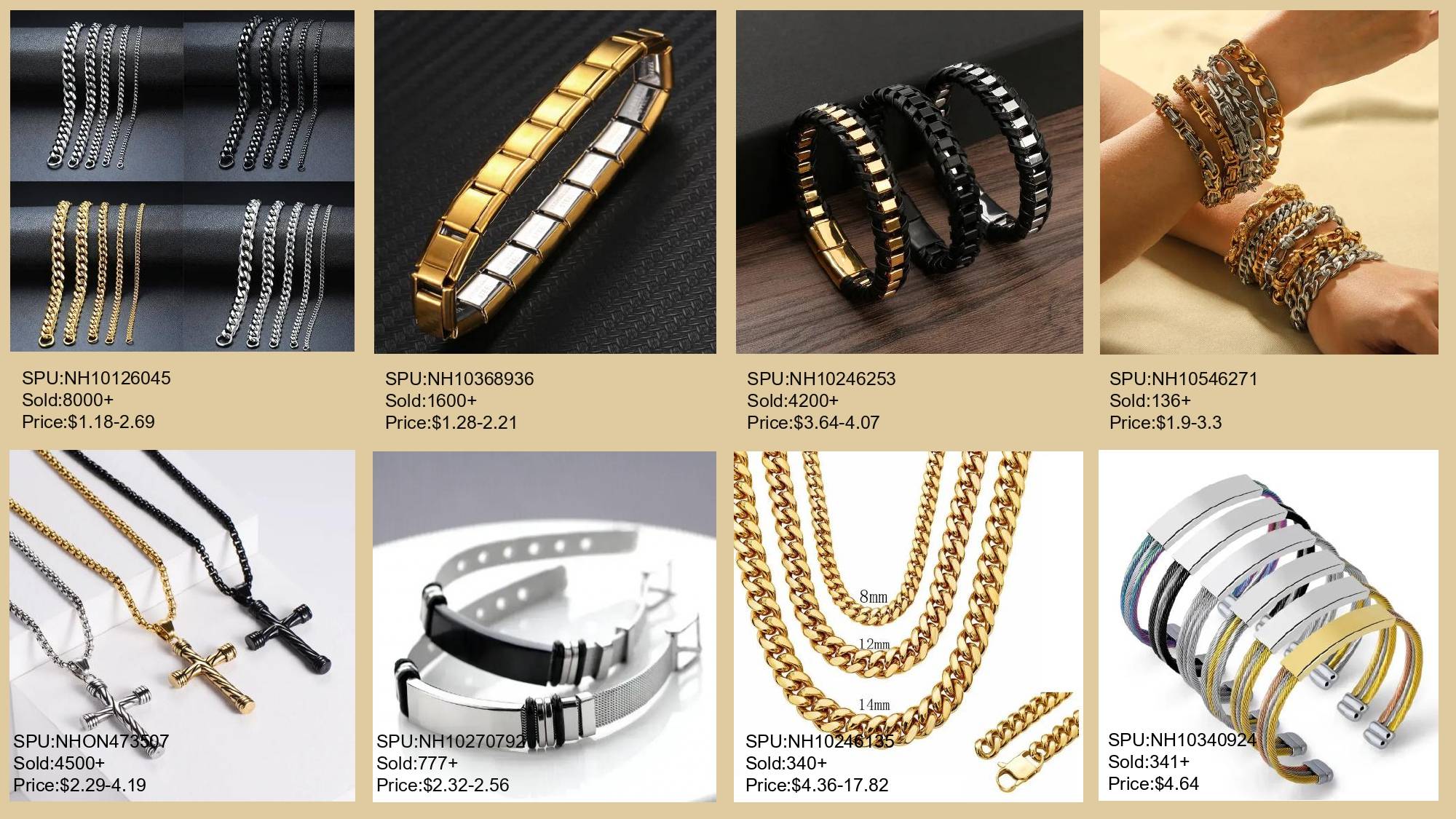 Browse Nihaojewelry to discover more quality men's jewelry wholesale products at incredible prices.