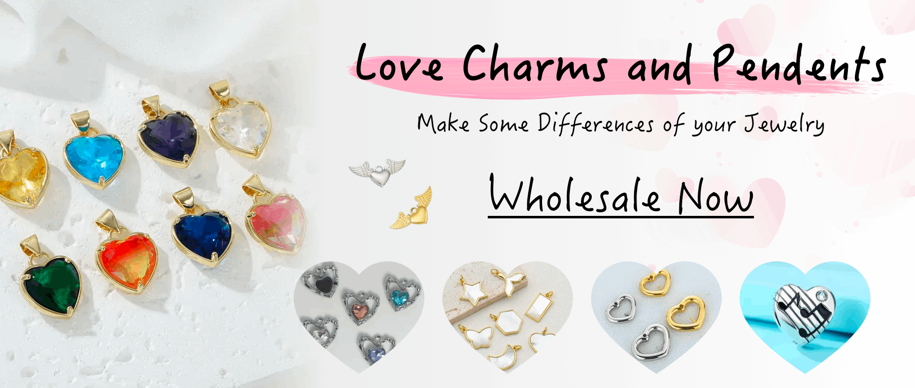 One-stop ordering wholesale love charms and enjoy the best customer service.