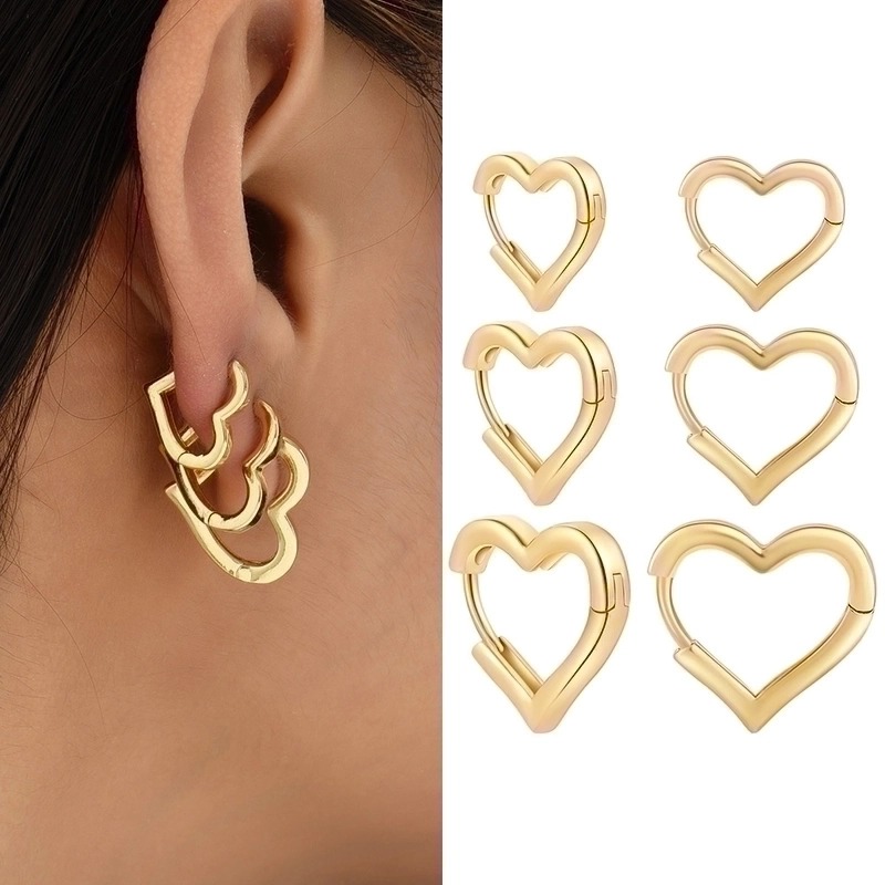 Heart Shape Stainless Steel Earrings