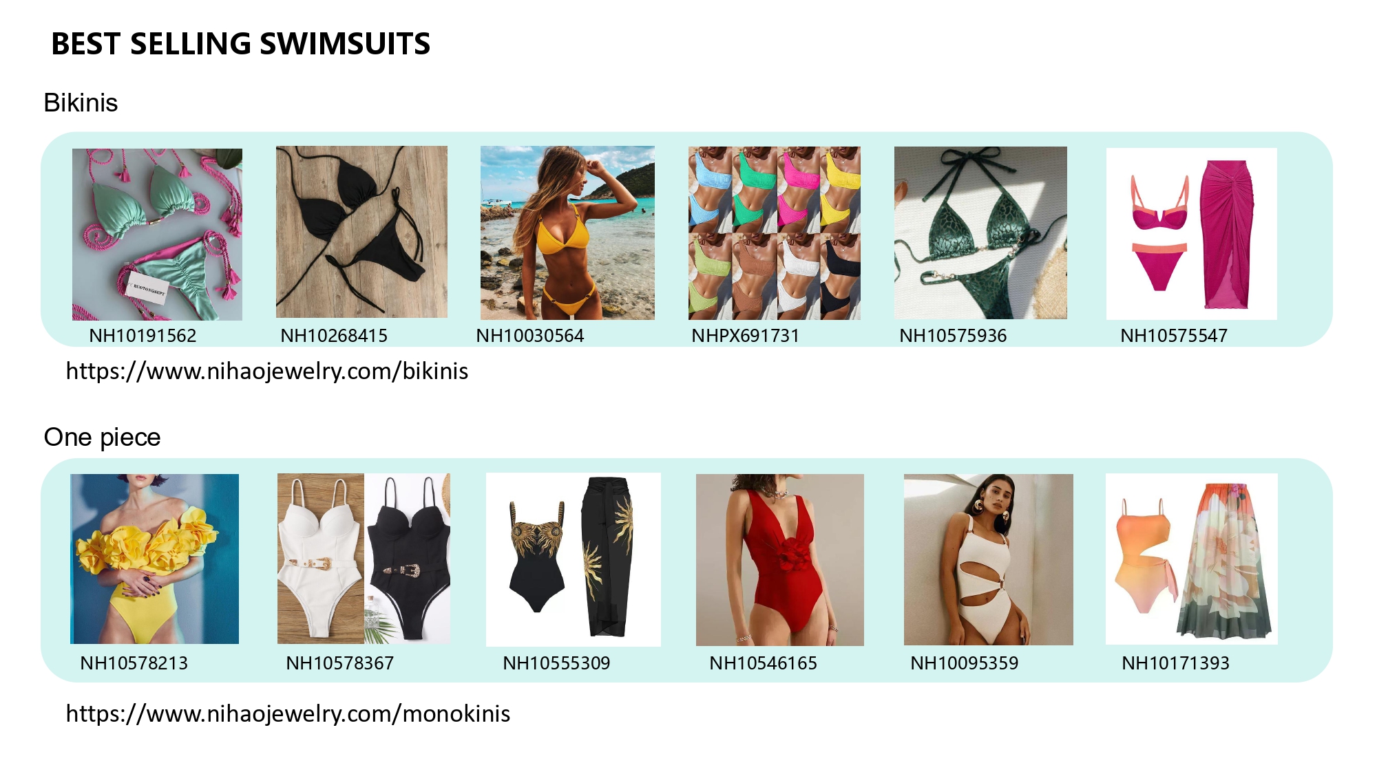 best selling swimsuits from Nihaojewelry.