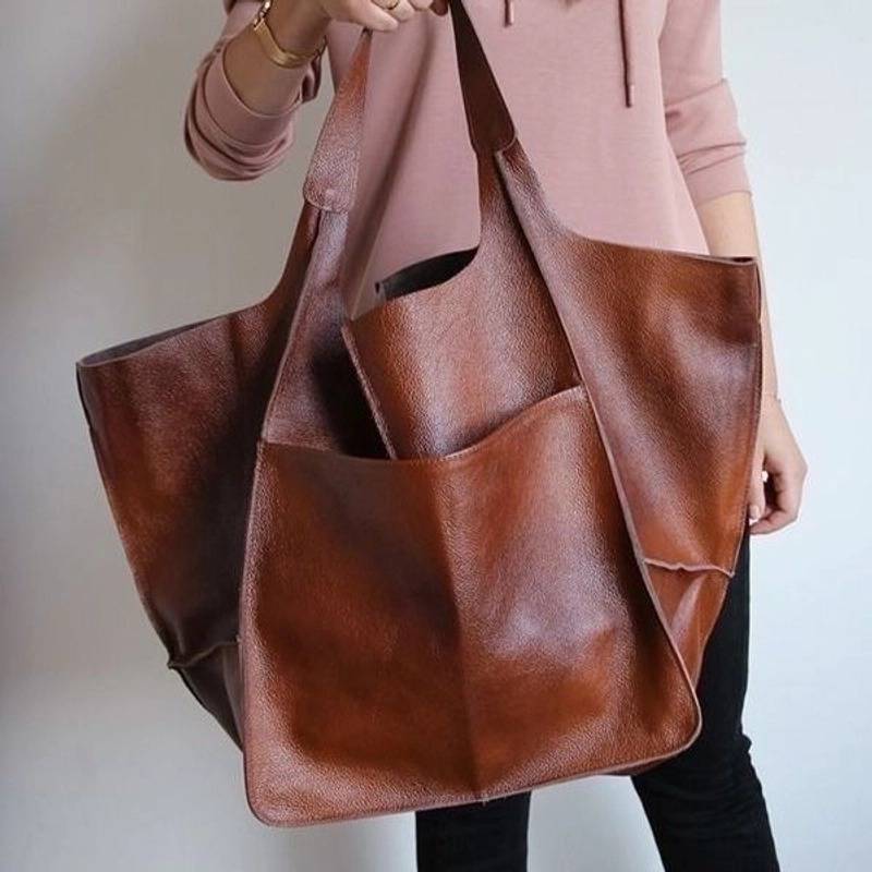 Vintage Style Square Open Tote Bag