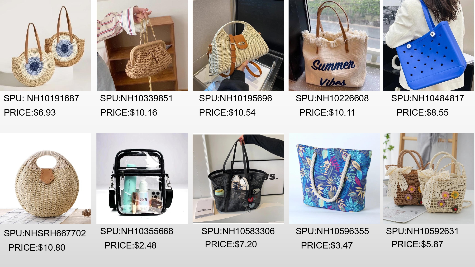 wholesale summer bags are a popular choice for businesses and retailers