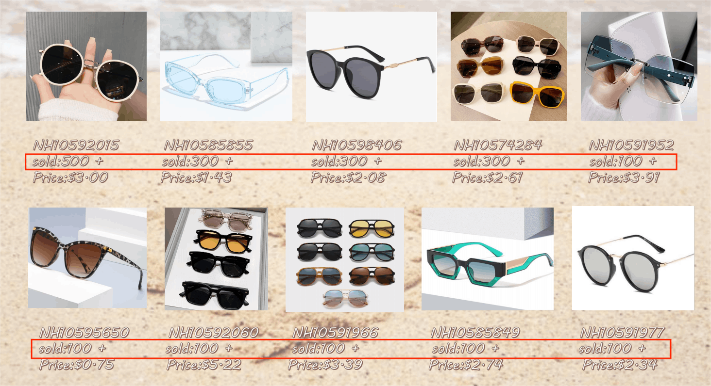 Sunglasses become a fashion single product for woman in the summer.